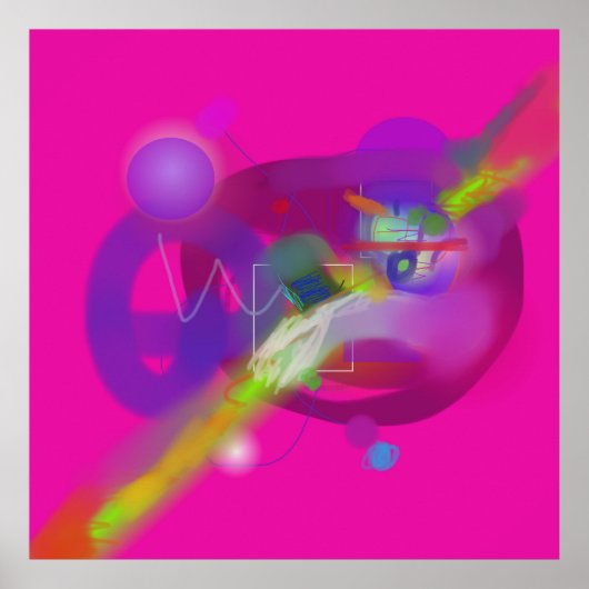 Abstract spectrum van gelaagde tinten poster (Voorkant)