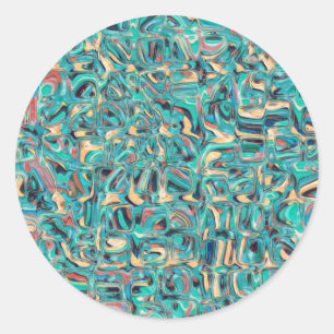 Abstract spectrumglas ronde sticker