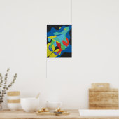 Abstract Speelveld van Gekleurde Vormen Print (Keuken)
