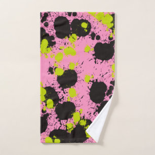 Abstract spetterpatroon bad handdoek