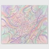 Abstract Spinnenweb Pastel Inkt Inpakpapier (Vlak)