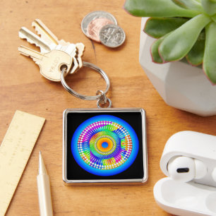 Abstract spinnewiel sleutelhanger