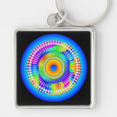 Abstract spinnewiel sleutelhanger (Voorkant)