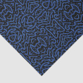Abstract Spiny Crest Spiked In Blue Colors Pattern Tissuepapier (Detail)