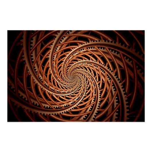 Abstract - Spiraal - Mentale achtbaan Perfect Poster (Voorkant)