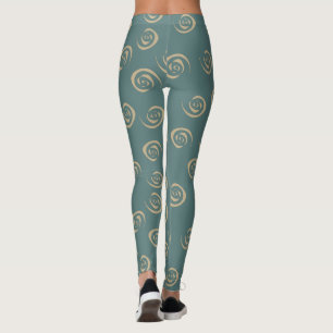 Abstract spiraalpatroon leggings