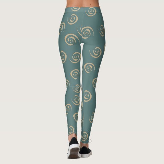 Abstract spiraalpatroon leggings (Achterkant)