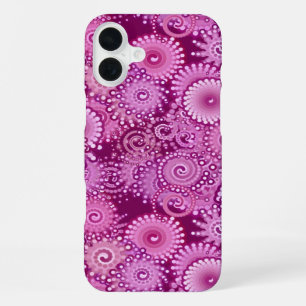 Abstract spiraalpatroon, paars, roze, pruim, lila iPhone 16 plus hoesje