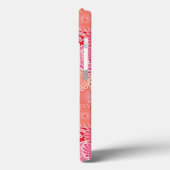 Abstract spiraalpatroon, roze, koraal, perzik Case-Mate iPhone case (Achterkant / Links)