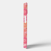 Abstract spiraalpatroon, roze, koraal, perzik Case-Mate iPhone case (Achterkant / Rechts)
