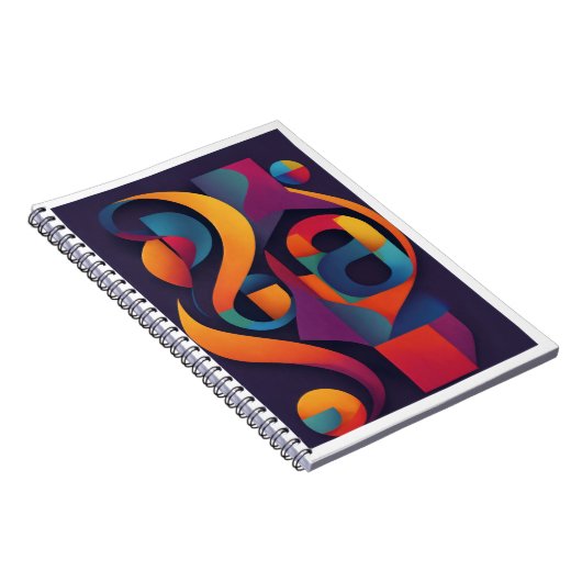 Abstract spiraalvormig Notitieboek Hoesje (Rechterzijde)