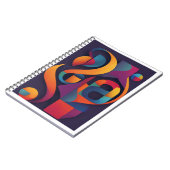 Abstract spiraalvormig Notitieboek Hoesje (Linkerzijde)