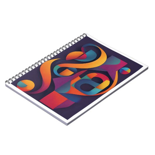 Abstract spiraalvormig Notitieboek Hoesje (Linkerzijde)