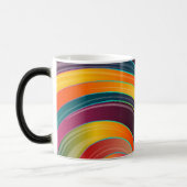 Abstract spiraalvormig regenboogkleurig ontwerp magische mok (Links)