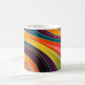 Abstract spiraalvormig regenboogkleurig ontwerp magische mok (Center)