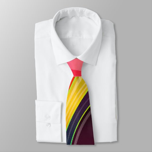 Abstract spiraalvormig regenboogkleurig ontwerp stropdas (Gebonden)