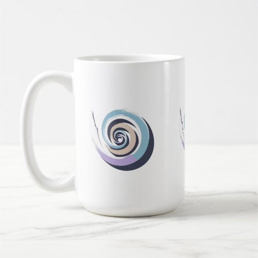 Abstract Spiral Brushstroke Vector - Meditative Pa Koffiemok (Links)
