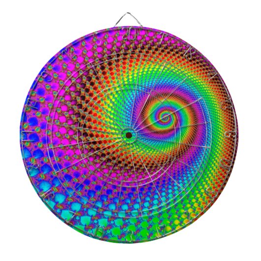 Abstract Spiral Fractal Dartbord (Voorkant)