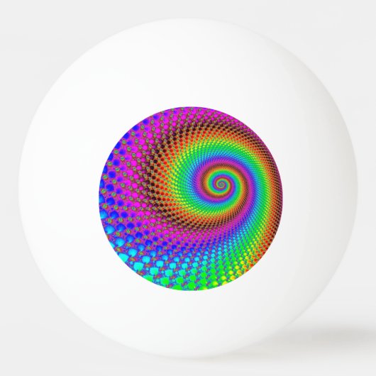 Abstract Spiral Fractal I Pingpongbal (Achterkant)