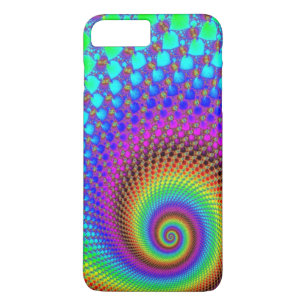 Abstract Spiral Fractal - neonkleurig iPhone 8/7 Plus Hoesje