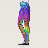 Abstract Spiral Fractal - neonkleurig Leggings (Links)