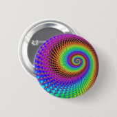 Abstract Spiral Fractal Ronde Button 5,7 Cm (Voorkant /achterkant)