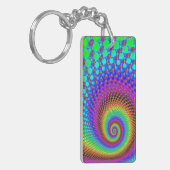 Abstract Spiral Fractal Sleutelhanger (Voorkant Links)