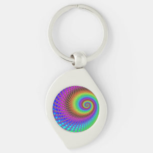 Abstract Spiral Fractal Sleutelhanger