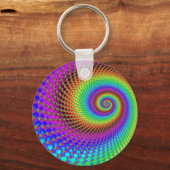 Abstract Spiral Fractal Sleutelhanger (Voorkant)