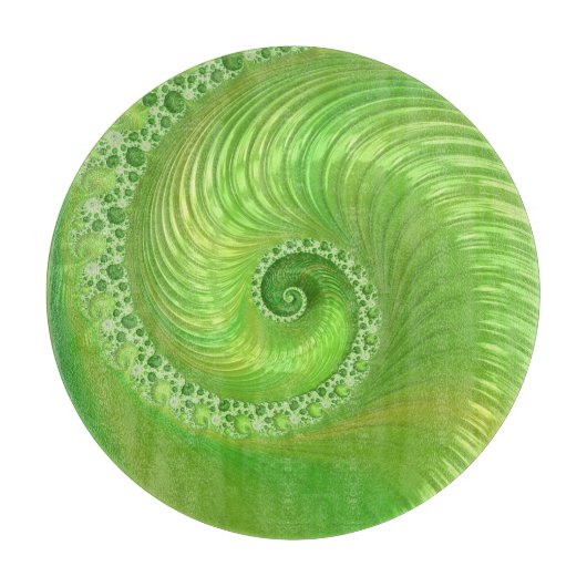 Abstract Spiral Fractal Snijplank (Voorkant)