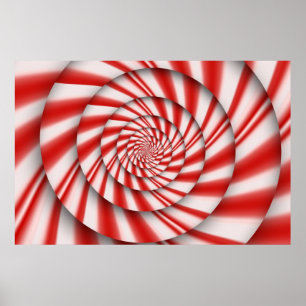 Abstract - Spiralen - De kracht van munt Poster