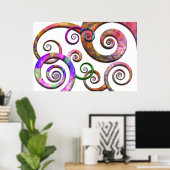 Abstract - Spiralen - Planeet X Poster (Thuiskantoor)