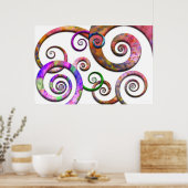 Abstract - Spiralen - Planeet X Poster (Keuken)