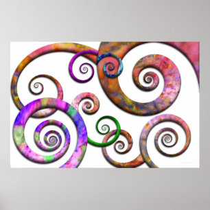 Abstract - Spiralen - Planeet X Poster