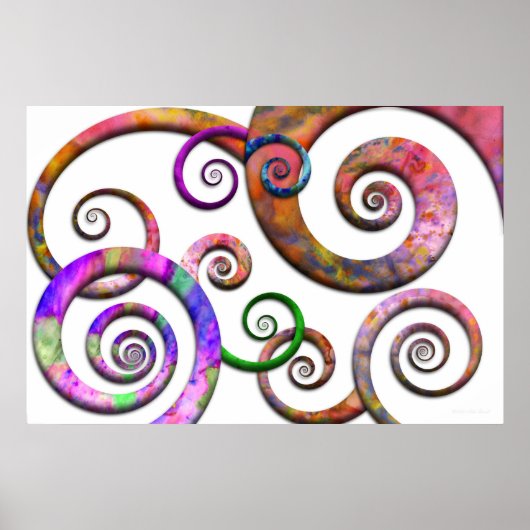 Abstract - Spiralen - Planeet X Poster (Voorkant)