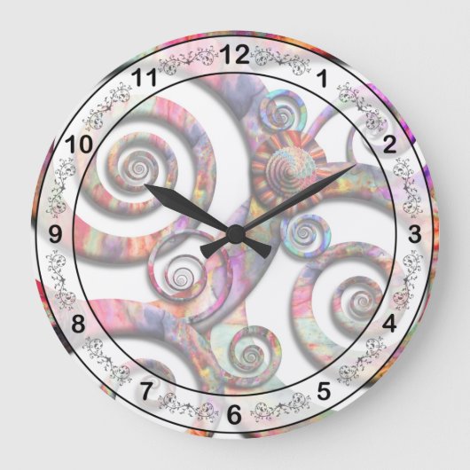 Abstract - Spiralen - Wonderland Grote Klok (Voorkant)