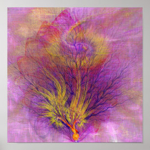 Abstract Spiritueel - Vierkant Poster