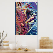 Abstract Splash-ontwerp Poster (Keuken)