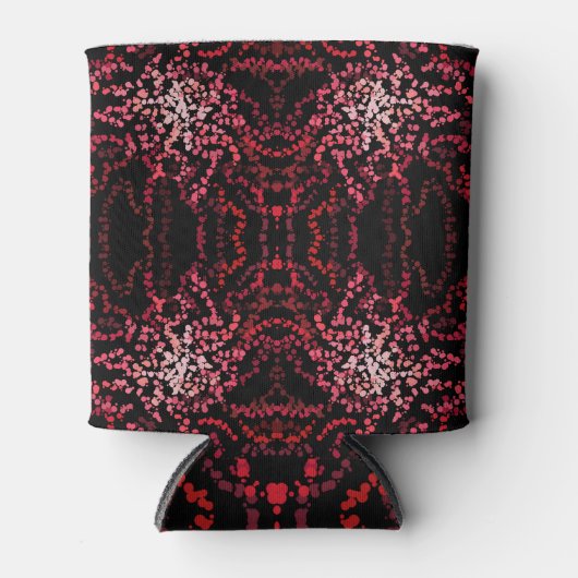 Abstract Splatter Dots Of Pinks And Reds Pattern Blikjeskoeler (Voorkant)