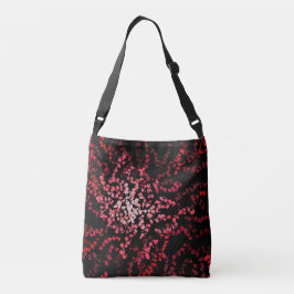 Abstract Splatter Dots Of Pinks And Reds Pattern Crossbody Tas