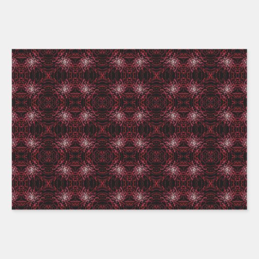 Abstract Splatter Dots Of Pinks And Reds Pattern Inpakpapier Vel (Voorkant 3)