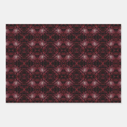 Abstract Splatter Dots Of Pinks And Reds Pattern Inpakpapier Vel (Voorkant)