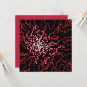 Abstract Splatter Dots Of Pinks And Reds Pattern Kaart (Voorkant / Achterkant in situ)