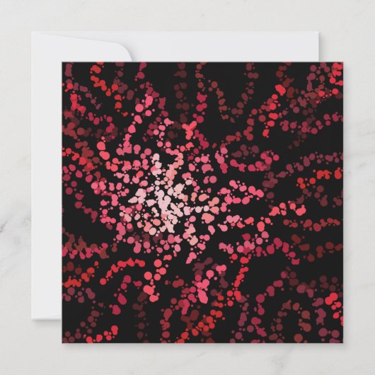 Abstract Splatter Dots Of Pinks And Reds Pattern Kaart (Voorkant)