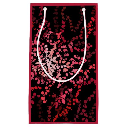 Abstract Splatter Dots Of Pinks And Reds Pattern Klein Cadeauzakje (Voorkant)