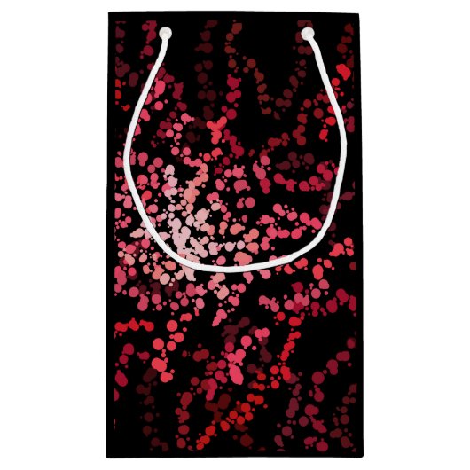 Abstract Splatter Dots Of Pinks And Reds Pattern Klein Cadeauzakje (Achterkant)