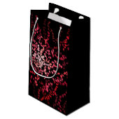 Abstract Splatter Dots Of Pinks And Reds Pattern Klein Cadeauzakje (Achterkant Gekanteld)