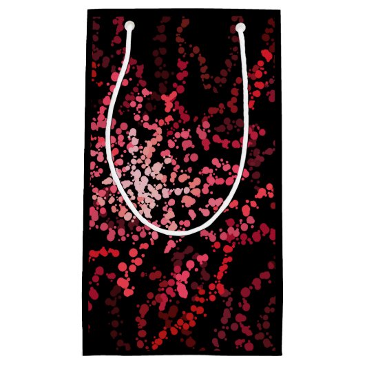 Abstract Splatter Dots Of Pinks And Reds Pattern Klein Cadeauzakje (Voorkant)