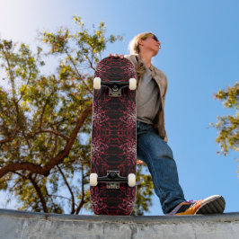 Abstract Splatter Dots Of Pinks And Reds Pattern Persoonlijk Skateboard