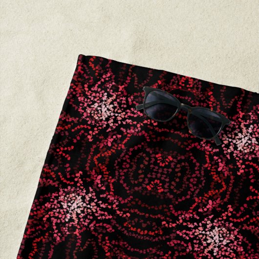 Abstract Splatter Dots Of Pinks And Reds Pattern Strandlaken (In situ)